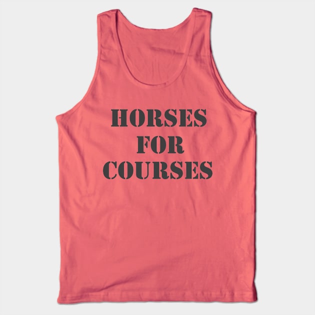 Horses For Courses Tank Top by Retrofloto